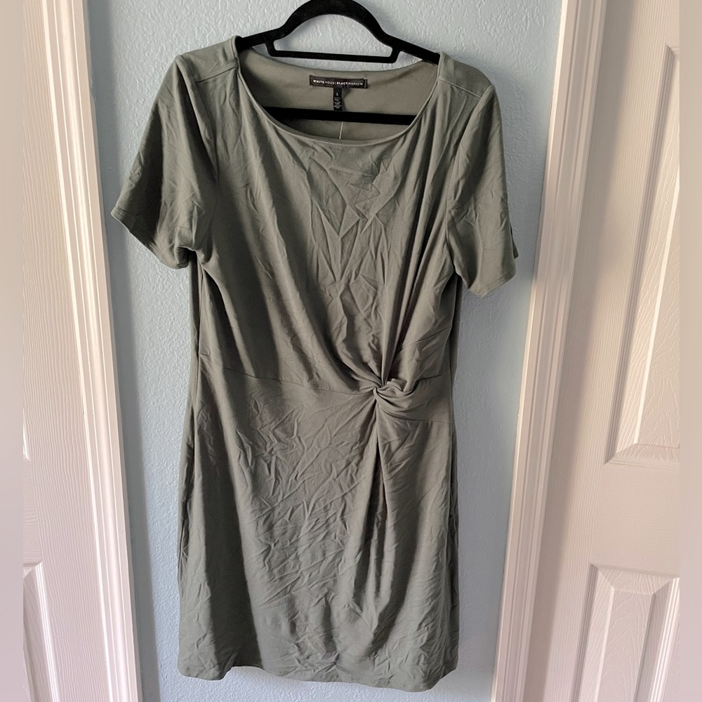 New with tag White House Black Market twisted knot dress size L